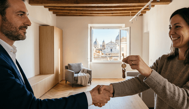 Appartamento di lusso a Roma appena consegnato dopo una ristrutturazione chiavi in mano di Romalcon