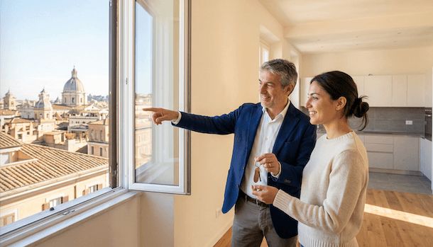 Appartamento di lusso a Roma appena consegnato dopo una ristrutturazione chiavi in mano di Romalcon