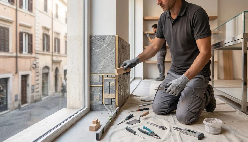 Design d'interni per un ufficio moderno a Roma dopo la ristrutturazione di Romalcon
